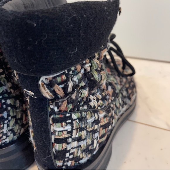 Chanel Tweed Lace Up Boots - Picture 7 of 14